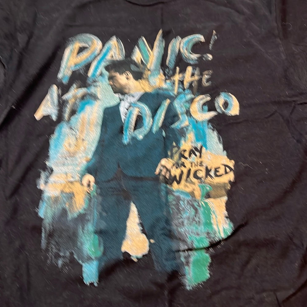 Panic at the Disco BLACK T SHIRT Pray for the Wicked Band Shirt Men Size Medium